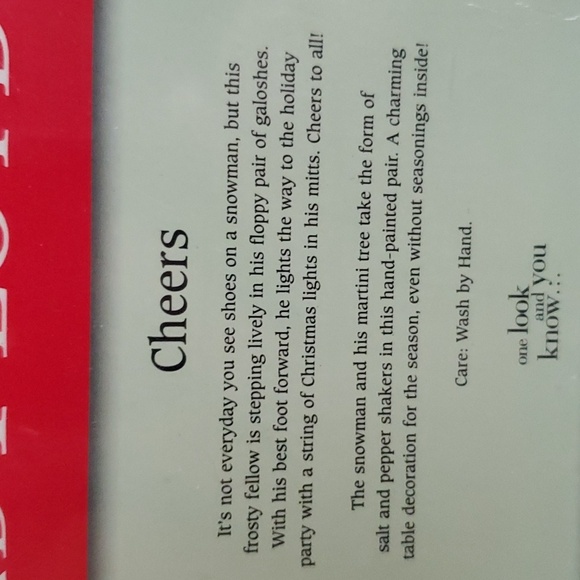 Fritz And Floyd Snowman and Christmas Tree Salt and Pepper - Picture 6 of 8